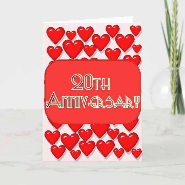 Carte 20e anniversaire de mariage (Devant)