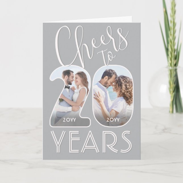 Carte 20e Anniversaire de Mariage À 20 Ans de Mariage Ph (Devant)