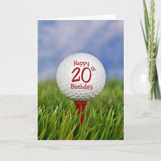 Carte 20e anniversaire Golf Ball (Devant)