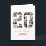 Carte 20e anniversaire Numéro 20 Photo Collage personnal<br><div class="desc">Célébrez le 20ème anniversaire de la ville avec cette carte mignonne. C'est une carte d'anniversaire personnalisée de collage photo qui vous permet de créer un design vraiment unique et mémorable. Ce modèle personnalisable vous permet d'insérer vos propres photos chères, en capturant les moments précieux tout au long de l'année. Cette...</div>