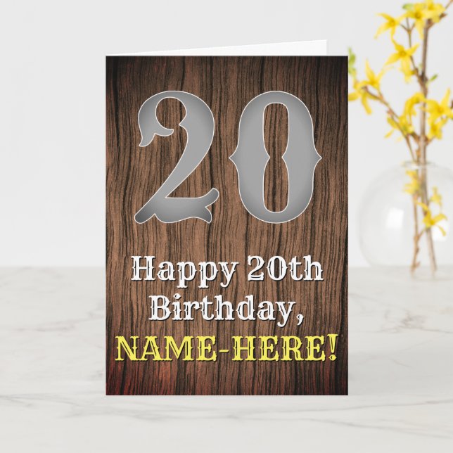 Carte 20e anniversaire : Pays inspiré par l'Ouest Look,  (Fleur jaune)