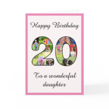 20e anniversaire Photo Collage Montage pour fille