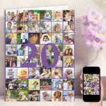 Carte 20e ou n'importe quel âge 48 Photo Collage Big Bir<br><div class="desc">grande carte d'anniversaire modèle photo que vous pouvez customiser pour n'importe quel âge et ajouter jusqu'à 48 photos différentes. L'exemple est pour un 20ème anniversaire que vous pouvez modifier et vous pouvez également personnaliser le message à l'intérieur et enregistrer l'année à l'arrière. Le modèle photo est prêt pour vous à...</div>