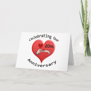 Carte 20ème. Anniversaire