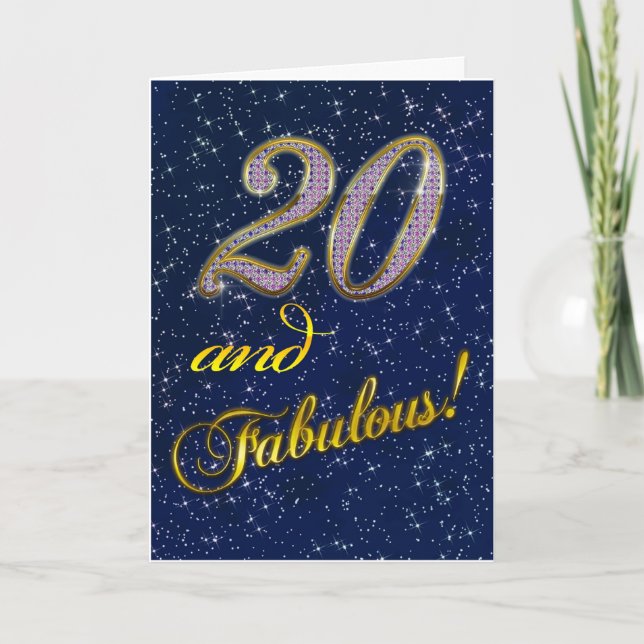 Carte 20ème anniversaire pour quelqu'un fabuleux (Devant)
