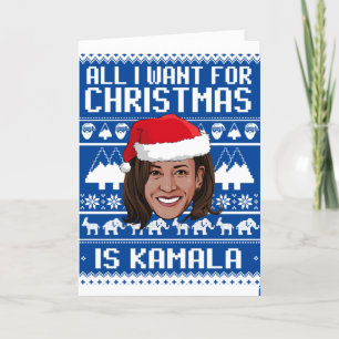 Carte 20x28 Tout ce que je veux pour Noël c'est Kamala -