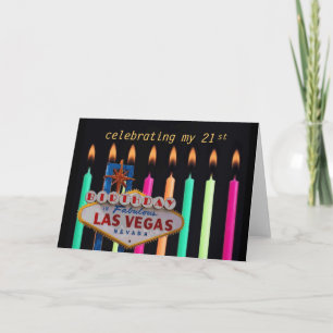 Carte 21E ANNIVERSAIRE À Las Vegas Card