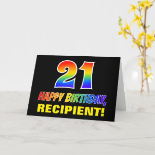 Carte 21e anniversaire : Audacieux, amusant, simple, arc