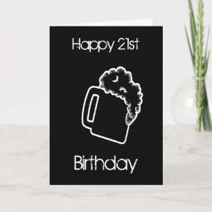 Carte 21e anniversaire bière