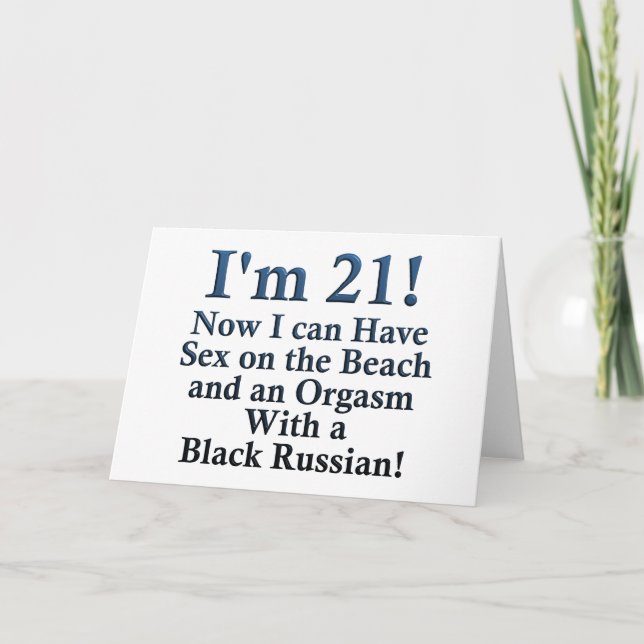 Carte 21e anniversaire Cadeaux (Devant)