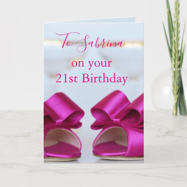 Carte 21e Anniversaire Cute Heels (Devant)