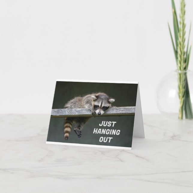 CARTE *21E* ANNIVERSAIRE D'UN RACCOON SILLY (Devant)
