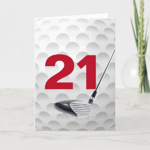 Carte 21e anniversaire Golf Ball Design
