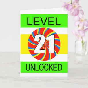 Carte 21e Anniversaire Jeu d'Ordinateur