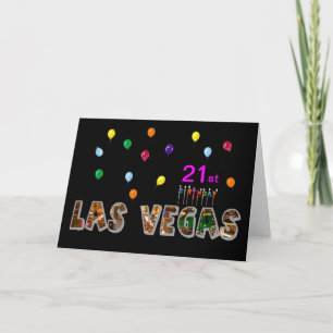 Carte 21e anniversaire Las Vegas Card