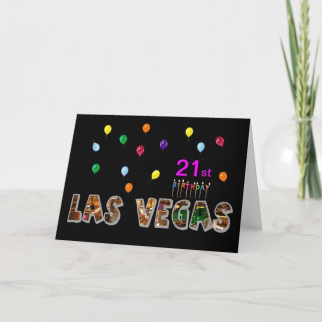 Carte 21e anniversaire Las Vegas Card (Devant)
