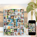 Carte 21e ou tout âge Collage photo Big Birthday Card<br><div class="desc">grande carte d'anniversaire modèle photo que vous pouvez customiser pour n'importe quel âge et ajouter jusqu'à 40 photos différentes. L'exemple est pour un 21ème anniversaire que vous pouvez modifier et vous pouvez également personnaliser le message à l'intérieur et enregistrer l'année à l'arrière. Le modèle photo est prêt pour vous à...</div>