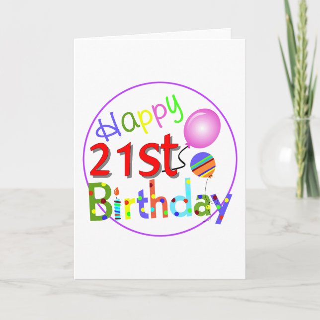 Carte 21èmes salutations d'anniversaire (Devant)
