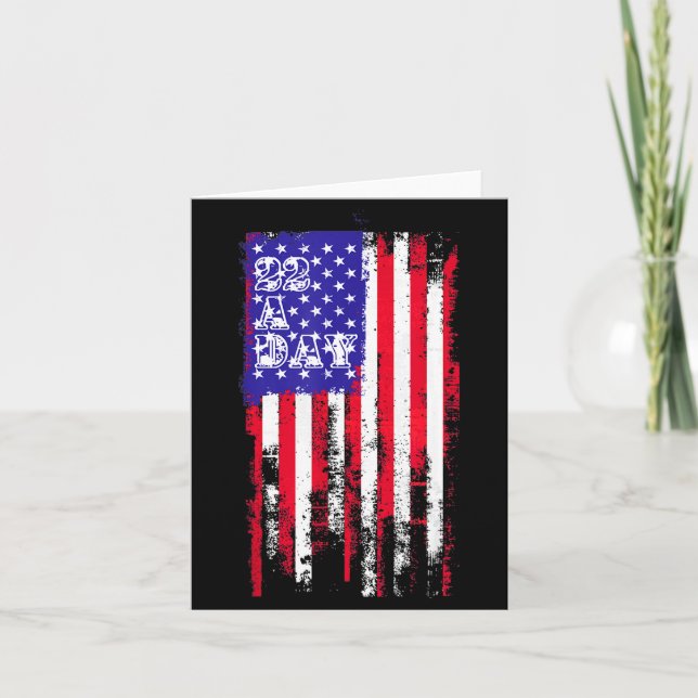 Carte 22 A Day Is 22 Too Many Veteran Lives Help Veteran (Devant)