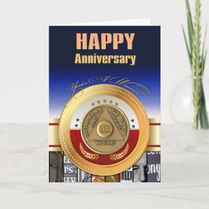 Carte 22 Année AA Anniversaire Coin Vous êtes un gagnant