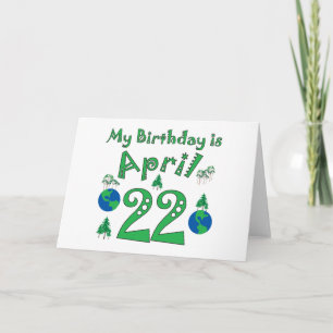 Carte 22 avril Jour des terres Anniversaire