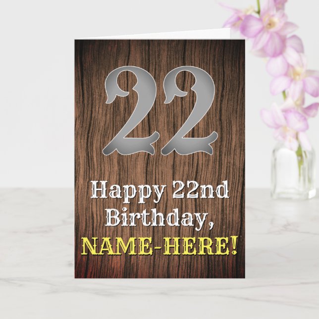 Carte 22e anniversaire : Pays inspiré par l'Ouest Look,  (Orchidée)