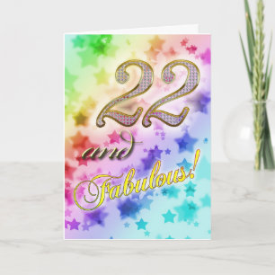 Carte 22e anniversaire pour quelqu'un Fabulous