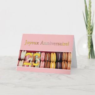Carte 23e Anniversaire Français de Macaron-Joyeux !