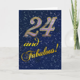 Carte 24ème anniversaire pour quelqu'un fabuleux