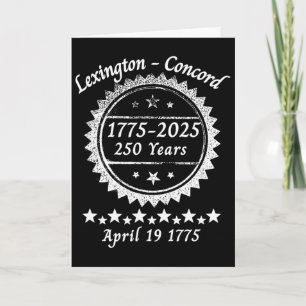 Carte 250 Ans 1775 2025 Concord Lexington Révolutionnair