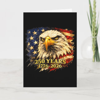 Carte 250 Ans 1776 2026 250e Aigle Vintage 4 juillet P