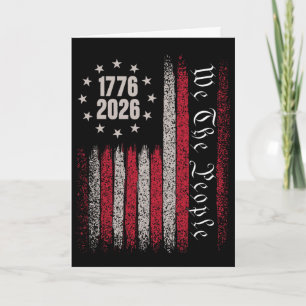 Carte 250 Ans 1776 2026 250e Anniversaire 4 Juillet Été