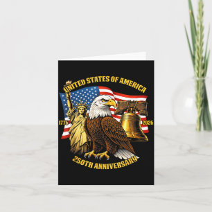 Carte 250 Ans 1776-2026 250e Anniversaire Aigle Liberté