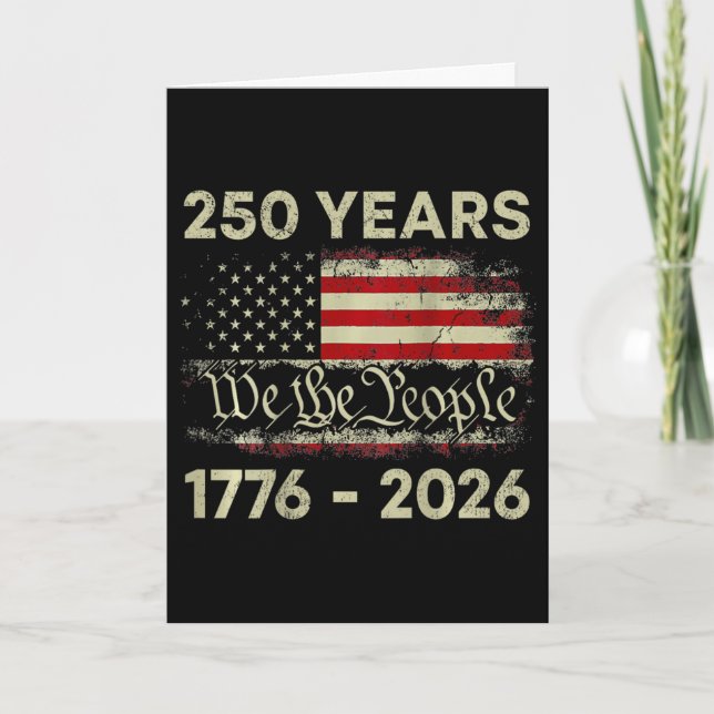 Carte 250 Ans 1776-2026 250e Anniversaire Drapeau Améric (Devant)
