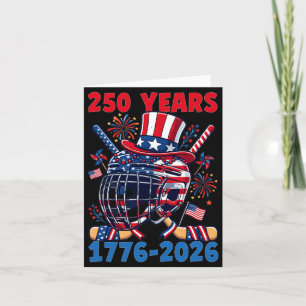 Carte 250 Ans 1776 2026 250e anniversaire Hockey sur gla