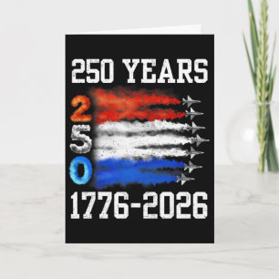 Carte 250 Ans 1776 2026 250e Vintage 4 juillet Amérique