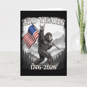 Carte 250 Ans 1776–2026 Bigfoot Et Drapeau Patriotique A