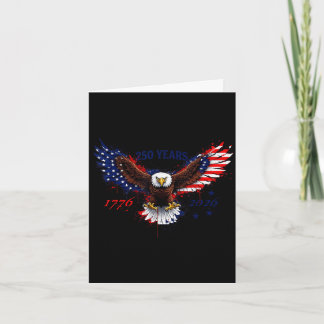 Carte 250 ans 1776–2026 drapeau patriotique aigle améric