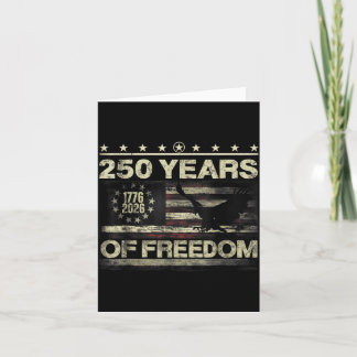 Carte 250 Ans 250e Anniversaire Américain Drapeau USA 4è