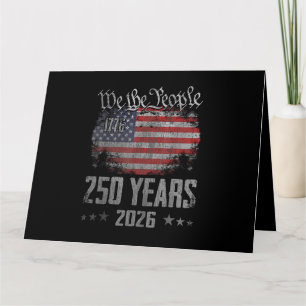 Carte 250 ans 250e anniversaire américain USA patriotiqu
