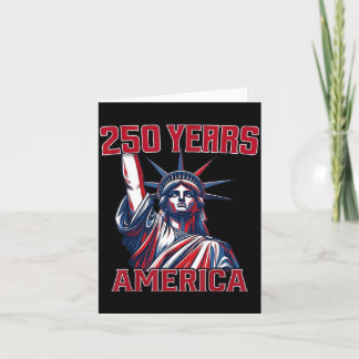 Carte 250 Ans AAAmerica Statue de la Liberté Drapeau USA