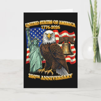 Carte 250 Ans Américain 1776 2026 250e Usa Patriotique 4