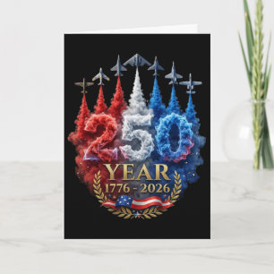 Carte 250 Ans Américain 250e Usa Patriotique 4 Juillet