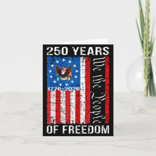 Carte 250 Ans Américain 250ème Anniversaire Drapeau USA