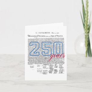 Carte 250 ans Amérique Anniversaire 250e indépendance D