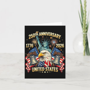 Carte 250 Ans Anniversaire Américain 1776-2026 Drapeau U