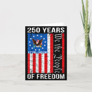 Carte 250 ans anniversaire américain 250e drapeau améric
