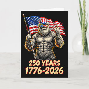 Carte 250 Ans Anniversaire Amérique 1776 2026 Bigfoot 4t