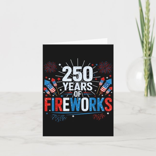 Carte 250 ans de feux d'artifice 1776-2026 semiquincente (Devant)