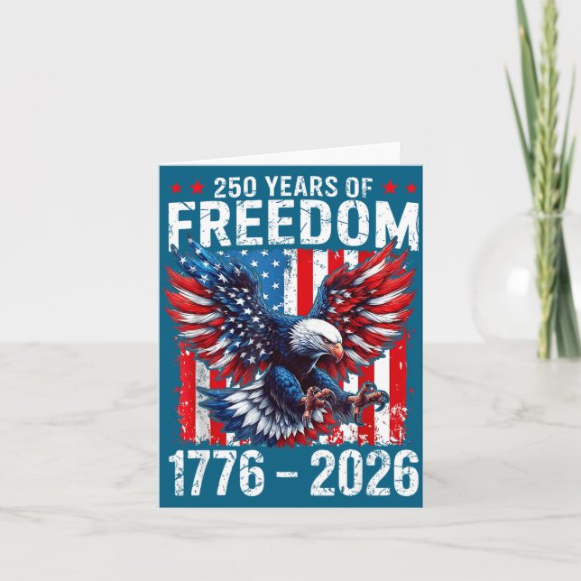 Carte 250 Ans de Liberté 1776 2026 Illustration (Devant)
